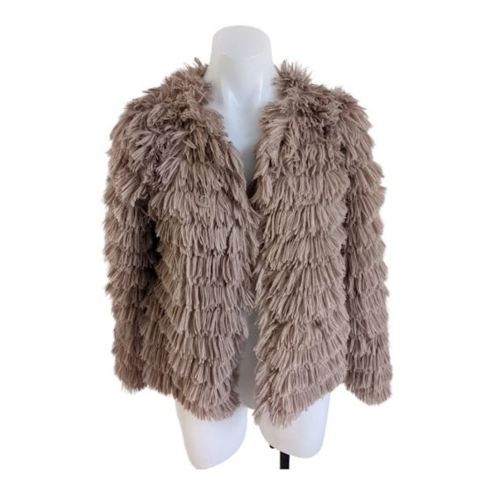 She & Sky Faux Fur Cropped Jacket
